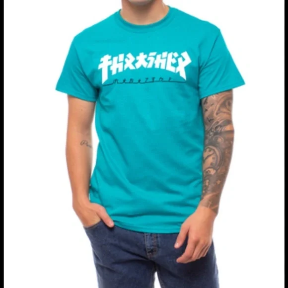 Thrasher Blue Godzilla T-shirt - Picture 1 of 11